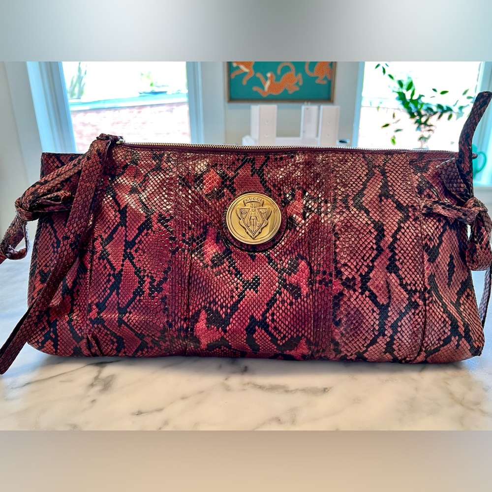 Gucci Purple Snakeskin Large - image 2